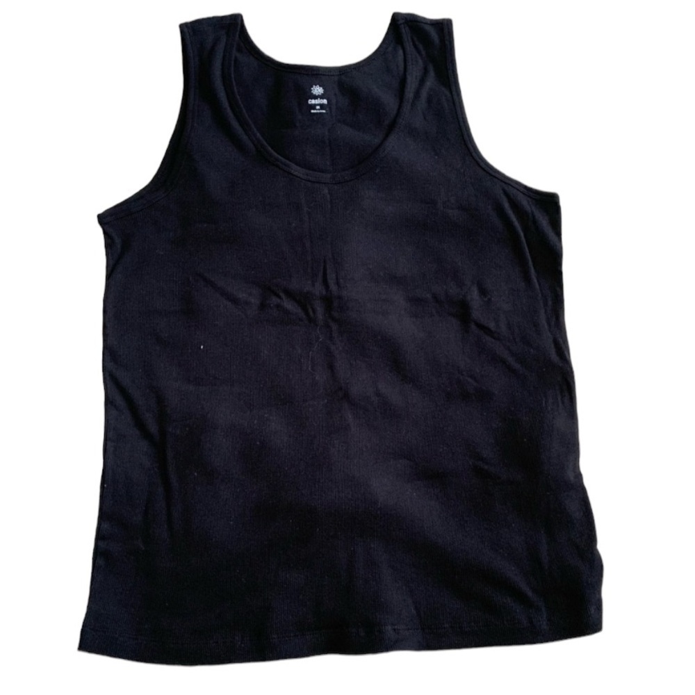 Caslon | Black Tank Top 3X Plus Size Sleeveless